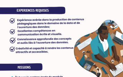 Recrutement de producteurs de contenus dans le cadre du programme de formation sur l’ouverture des données
